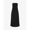 Proenza Schouler Strapless Midi Dress In Black