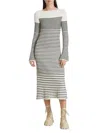 Proenza Schouler Women's Bouclé Striped Sweater Dress In Multi
