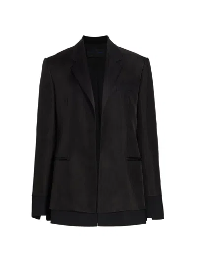Proenza Schouler Women's Bronte Organza-trim Wool Jacket In Black