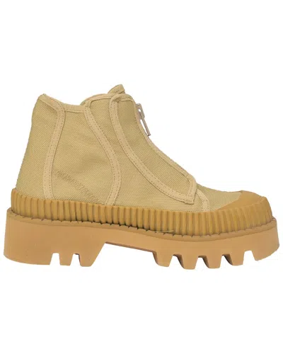 Pre-owned Proenza Schouler Women's Canvas Lace-up Bootie (authentic Pre-loved) In Brown