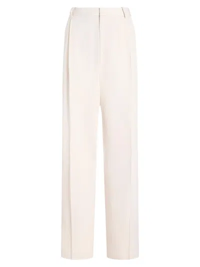 Proenza Schouler Clementina Twill Pleated Trousers In White