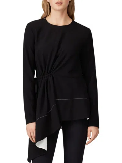 Proenza Schouler Women's Contrast Stitch Asymmetric Top In Black