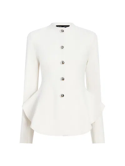 Proenza Schouler Women's Dasha Peplum Jacket In White
