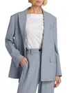 Proenza Schouler Devon Straight Wool Suiting Jacket In Steel