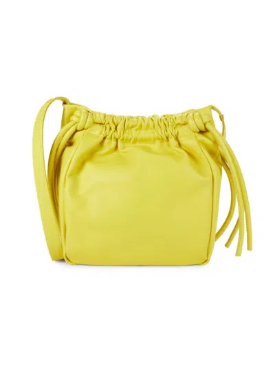 Proenza Schouler Women's Drawstring Leather Pouch In Canary Yellow