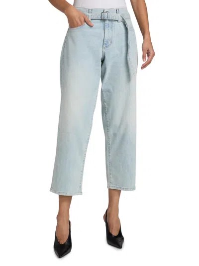 Proenza Schouler Women's Ellsworth Belted Crop Jean In Blue