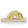 Proenza Schouler Float Crisscross Strap Slide Sandal In Green