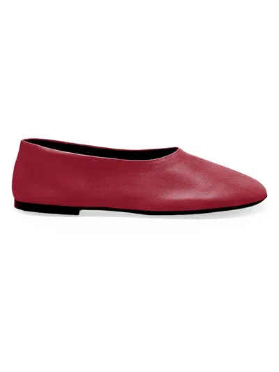 Proenza Schouler Women's Glove Leather Slippers In Burgundy