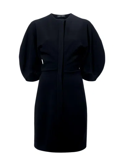 Proenza Schouler Women's Goldie Matte Crepe Puff-sleeve Minidress In Black