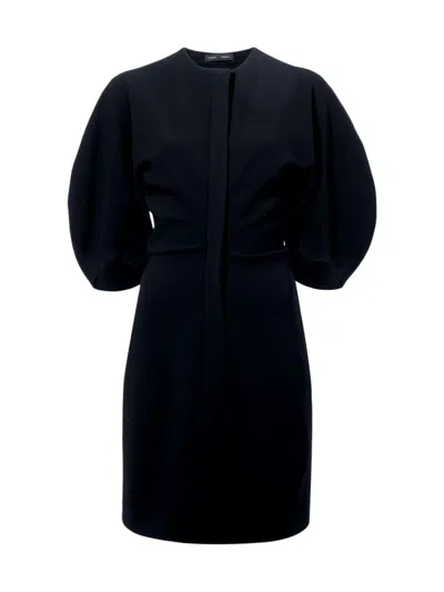 Proenza Schouler Goldie Dolman-sleeve Crepe Mini Dress In Black