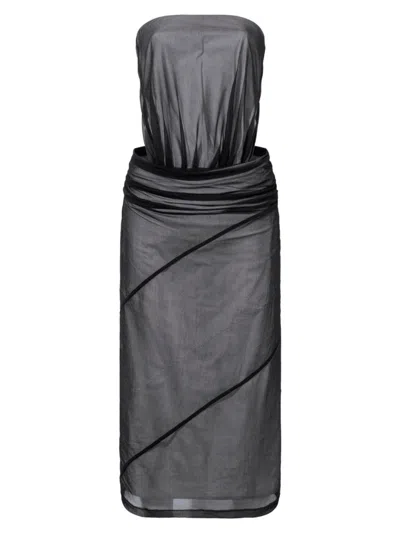 Proenza Schouler Women's Gwen Strapless Cut-out Midi-dress In Black