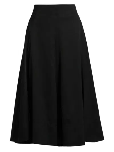 Proenza Schouler Women's Janan Cotton Sateen Midi-skirt In Black