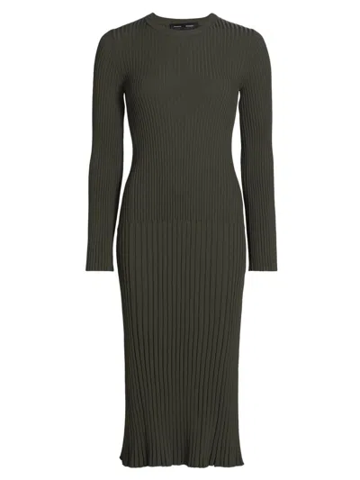 Proenza Schouler Women's Kenna Rib-knit Midi-dress In Neutral