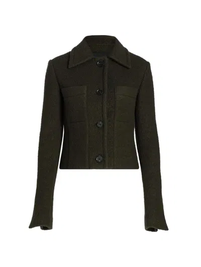 Proenza Schouler Women's Kinsley Bouclé Virgin Wool-blend Jacket In Brown