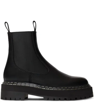 Proenza Schouler Women's Lug Sole Leather Chelsea Boots In Black