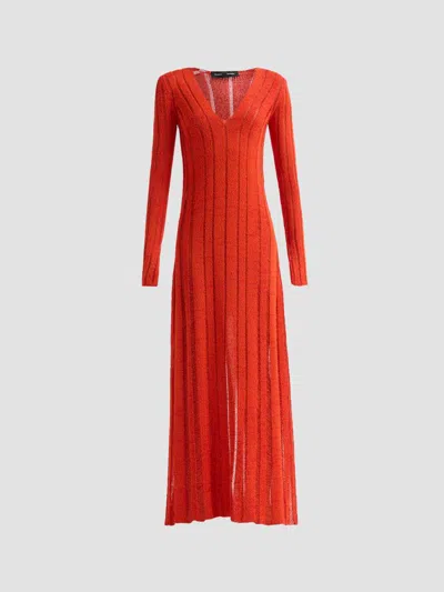 Proenza Schouler Maelle Maxi Dress In Sheer Viscose In Brown