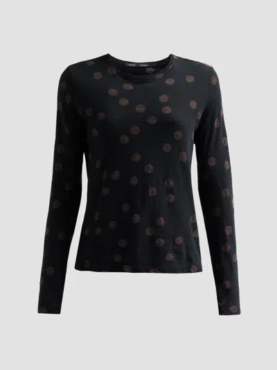Proenza Schouler Mia Top In Polka-dot Jersey In Blue