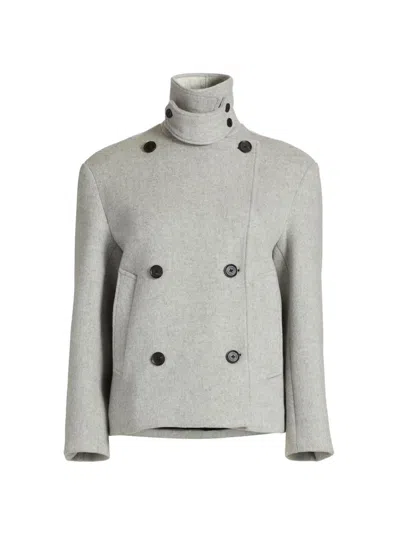 Proenza Schouler Women's Nola Brushed Wool-cashmere Jacket In Gray