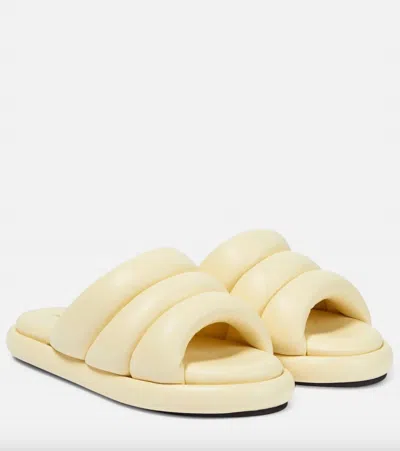 Proenza Schouler Women's Pipe Group Slide Sandal In Butter In Yellow