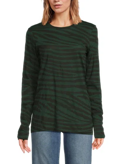 Proenza Schouler Women's Print Top In Black Green