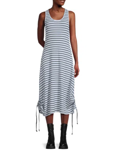 Proenza Schouler Women's Ribbed Stripe Midi Tank Dress In Sky Blue