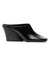 Proenza Schouler Slant Leather Mules In Black