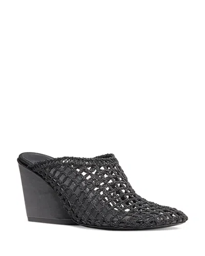 Proenza Schouler Slant Crochet Wedge Mules In Multi