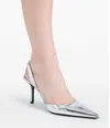 Proenza Schouler Women's Slash Slingback Pumps In Silver Specchio In Silver