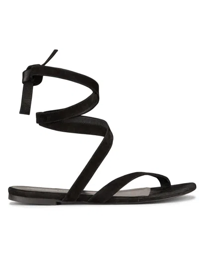 Proenza Schouler Women's Strappy Suede Flats In Black