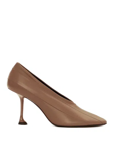 Proenza Schouler Women's Tee 85 Leather Pieced Pumps In Brown