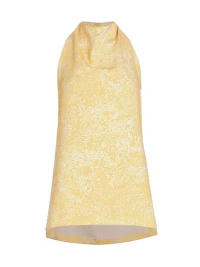 Proenza Schouler Women's Theda Printed Halter Top In Mustard Multi