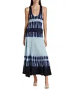 Proenza Schouler Tie-dyed Stretch-knit Maxi Dress In Blue Multi