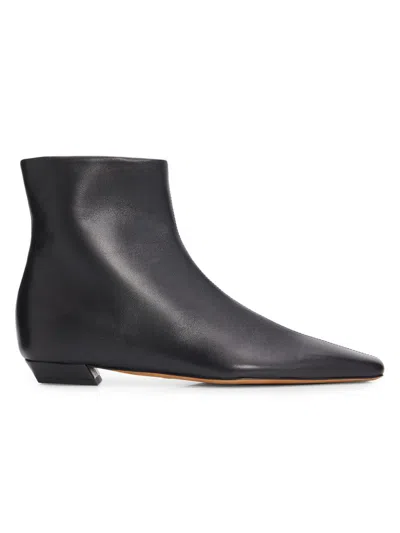 Proenza Schouler Trap Flat Leather Ankle Boots In Multi