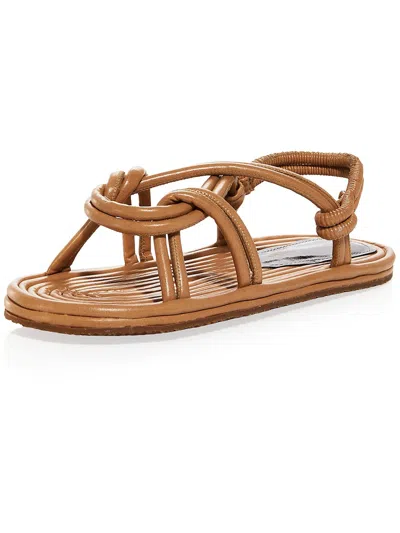 Proenza Schouler Womens Faux Leather Slingback Sandals In Brown