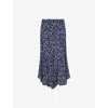 Proenza Schouler Joelle Maxi Skirt In Navy Multi
