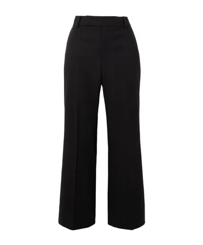 Proenza Schouler Wool Blend Straight Leg Casual Pants In Black