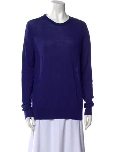 Pre-owned Proenza Schouler Wool Crew Neck Pullover In Blue