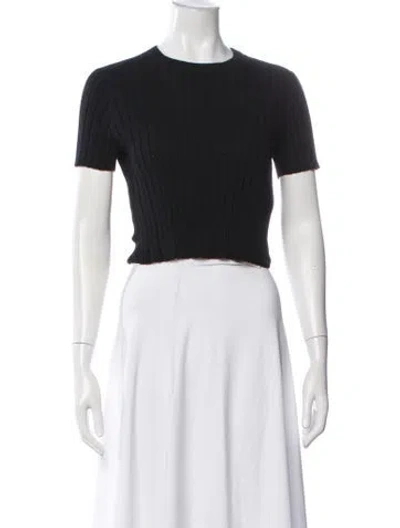 Pre-owned Proenza Schouler Wool Crew Neck Sweater In Black