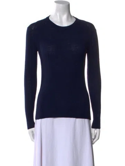 Pre-owned Proenza Schouler Wool Crew Neck Sweater In Blue