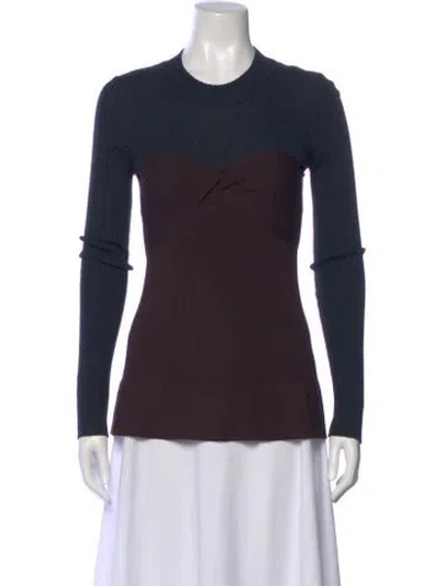 Pre-owned Proenza Schouler Wool Crew Neck Sweater In Multi