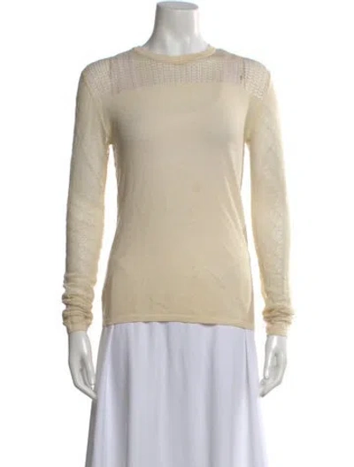 Pre-owned Proenza Schouler Wool Crew Neck Sweater In Neutral