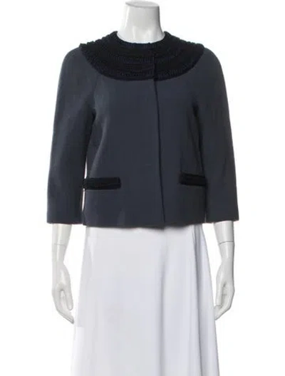 Pre-owned Proenza Schouler Wool Evening Jacket In Gray