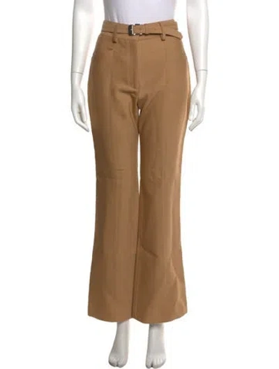 Pre-owned Proenza Schouler Wool Flared Pants In Brown