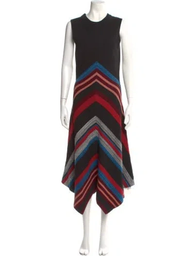 Pre-owned Proenza Schouler Wool Long Dress In Black