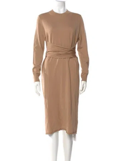 Pre-owned Proenza Schouler Wool Midi Length Dress In Neutral