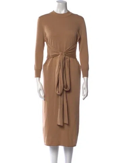 Pre-owned Proenza Schouler Wool Midi Length Dress In Neutral
