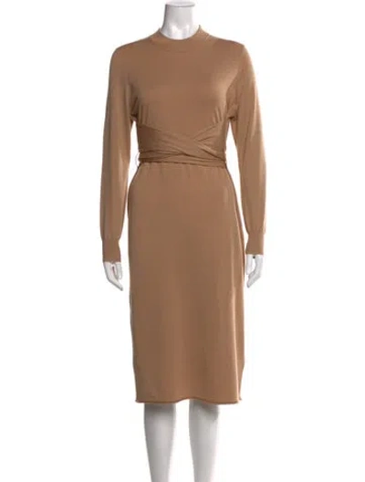 Pre-owned Proenza Schouler Wool Midi Length Dress In Neutrals