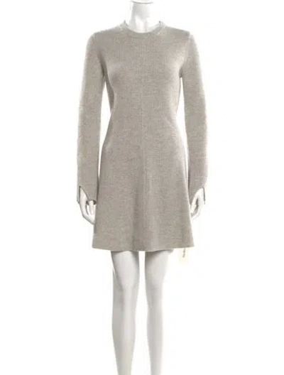 Pre-owned Proenza Schouler Wool Mini Dress In Neutral