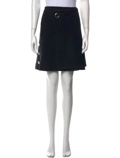 Pre-owned Proenza Schouler Wool Mini Skirt In Black