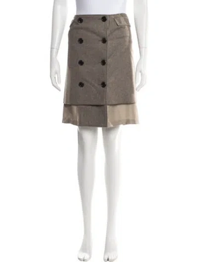Pre-owned Proenza Schouler Wool Mini Skirt In Neutrals